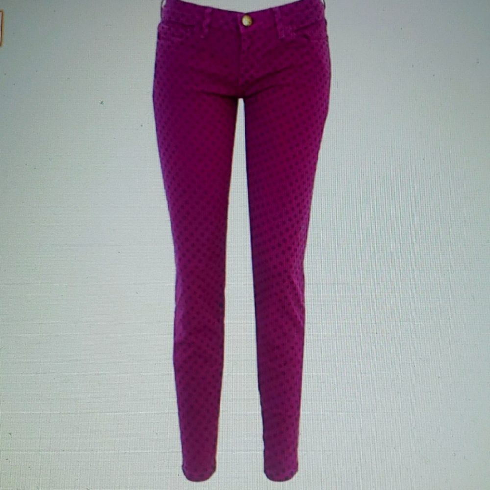 Current Elliot Purple Jeans Polka Dot New skinny